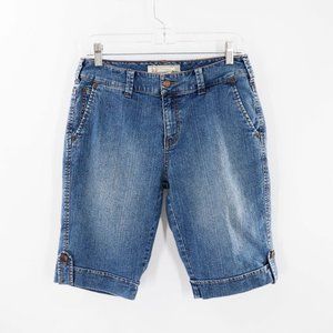 Vintage Bella Dahl Womens Denim Hi-Rise Bermuda Sh